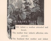 We All Die-Death Comes For Us All-Dwellings Of Rest-Victorian-Poem-Poetry-1800's Antique Vintage Art Print-Gothic Picture-Goth Hymn