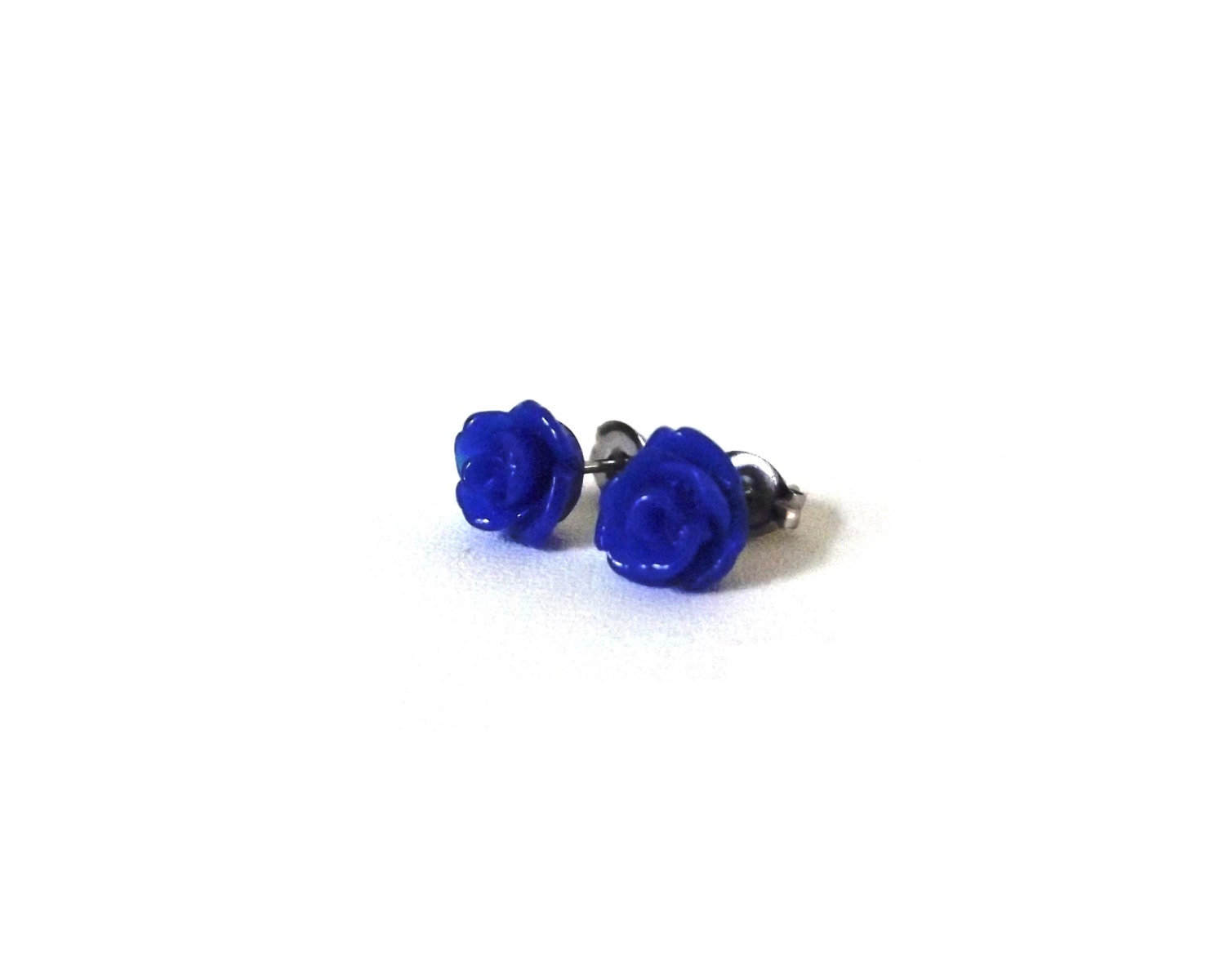 Blue Rose Earrings
