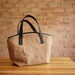 Waxed Canvas Zipper Tote in Spice- Small Vegan Day Bag