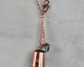 Thimble and Acorn Kisses Necklace Peter Pan and Wendy in Solid Copper