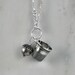 Peter Pan and Wendy Kisses Necklace in Solid Sterling Silver Thimble and Acorn