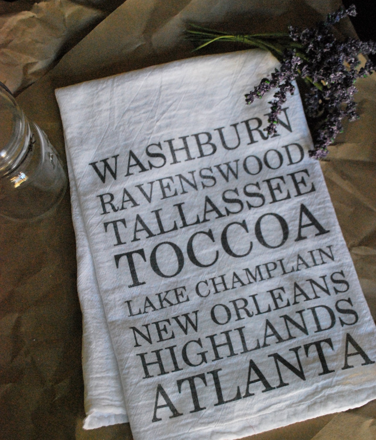Favorite Cities Flour Sack Tea Towel