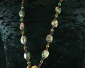 Antique Jade Dragon - Shaman Necklace - Ethnic Jewelry - Chunky Beaded Necklace - Turquoise Necklace - Statement Necklace - Beadwork