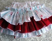 Ruffle Diaper Cover, Ruffled Bloomers, Diaper Cover Red Pink Rose Buds, Polka Dots, Sweet N Sassy Pants by Hottie Tottie Girl 6016