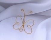 Christmas Ornament, Gold Butterfly, Unique Gift, Ships Next Business Day