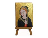 Byzantine Inspired Madonna-  Miniature Painting on Plaster