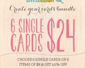 Custom cards bundle - 6 cards - Special templates promo