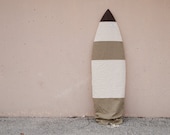 Surfboard Bag Surf Sock Surf Bag Board Bag Canvas Beach Bag Leather Khaki Army Stripes