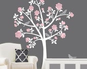 Tree Wall Decals - Chinoiserie Rose Tree - Flower Girl Nursery - Removable Sticker Wall Mural - Rose Tree from Apartment Therapy