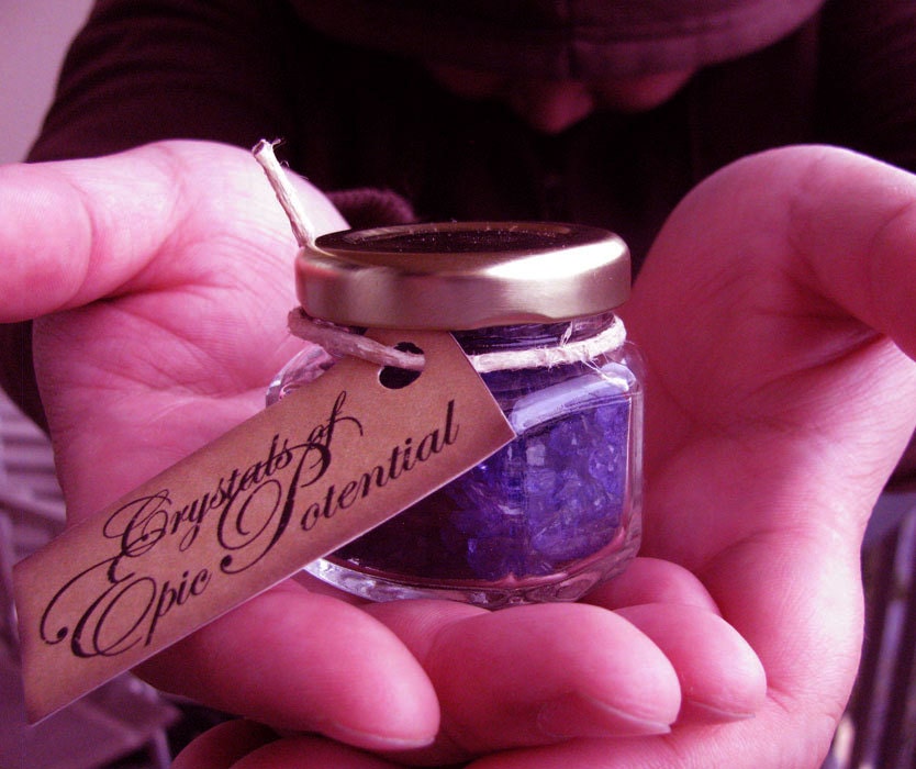 Crystals of Epic Potential, Purple Grape Rock Candy, Small Jar
