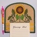 Sunflower Magnetic Embroidered Notepad Holder