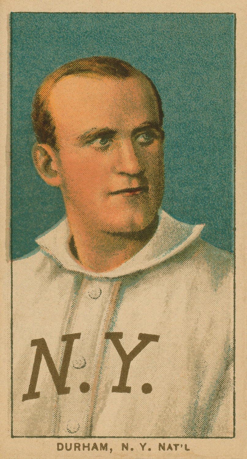 Bull Durham - Baseball Card Print - New York Giants - 13.5 x 8 inch Print Vintage 1909 - OffTheHookInMyNook
