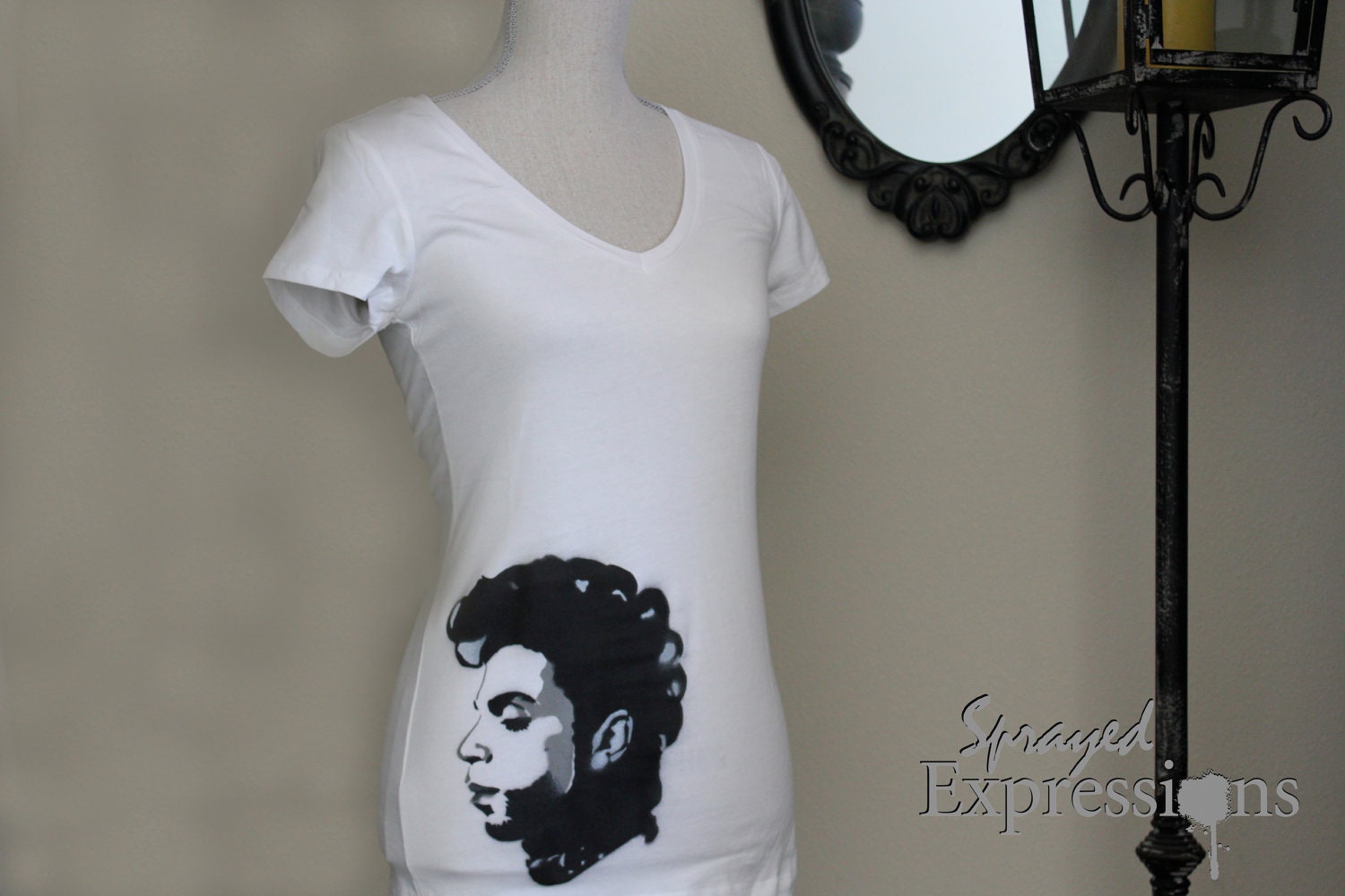 Customizable Prince T-shirt Spray Painting - Made to Order