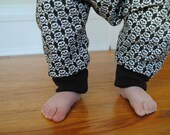 Unisex ninja pants, flannel skulls, baby harem pants