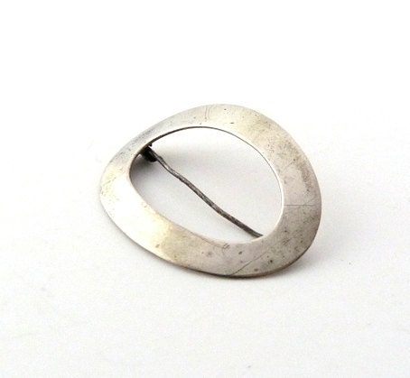 Sterling Silver Sash Buckle Pin