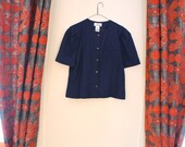 Vintage chic jacket - marine blue and gold