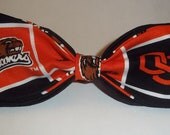 BowTie Made From Oregon State University Fabric - Great Looking Bow Tie for a Very Cool Team - Gotta Love the  Beavers (SHIPPING ONLY 2.07)