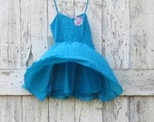 Beautiful Blue Ballet Tunic upcycled ballet style tank eco friendly boho ballet top