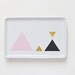 Geometric triangle serving platter