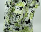 Ruffled Tote- Glamour Girl Butterfly Floral