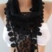 Black and Lace Scarf  Sexy Scarf