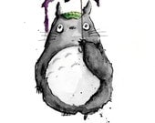 My Neighbor Totoro Print  8.5x11 inch inkjet print art painting