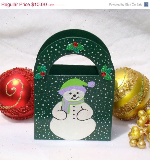 Jolly Snowman Holiday Gift Bag/ Ornament/ Decoration/ Keepsake