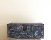 Vintage Tool Box - Industrial Black Metal