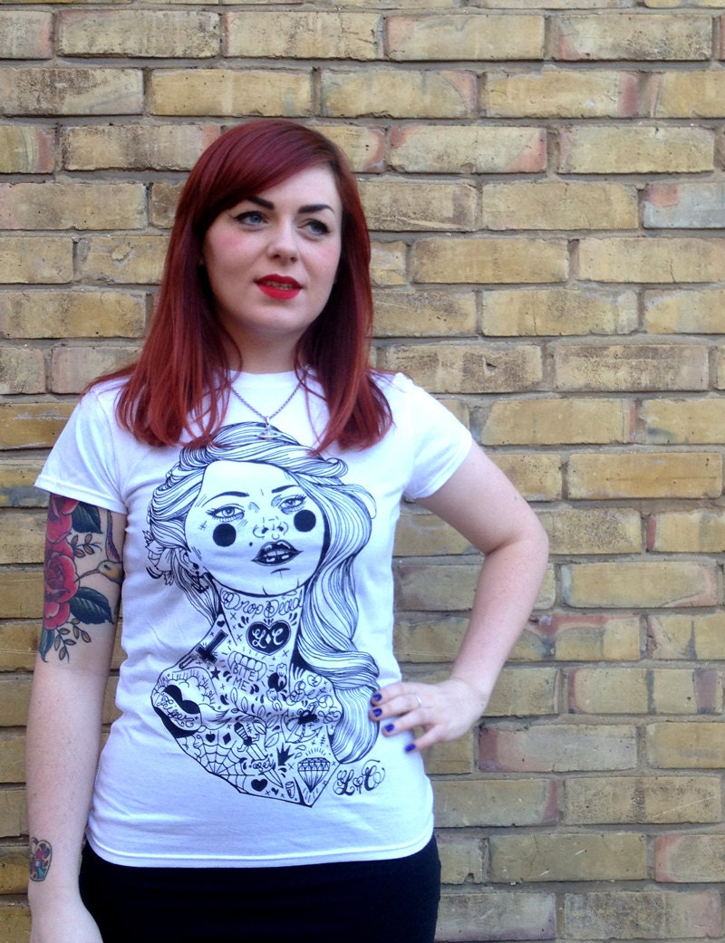 Small Womens Drop Dead tshirt