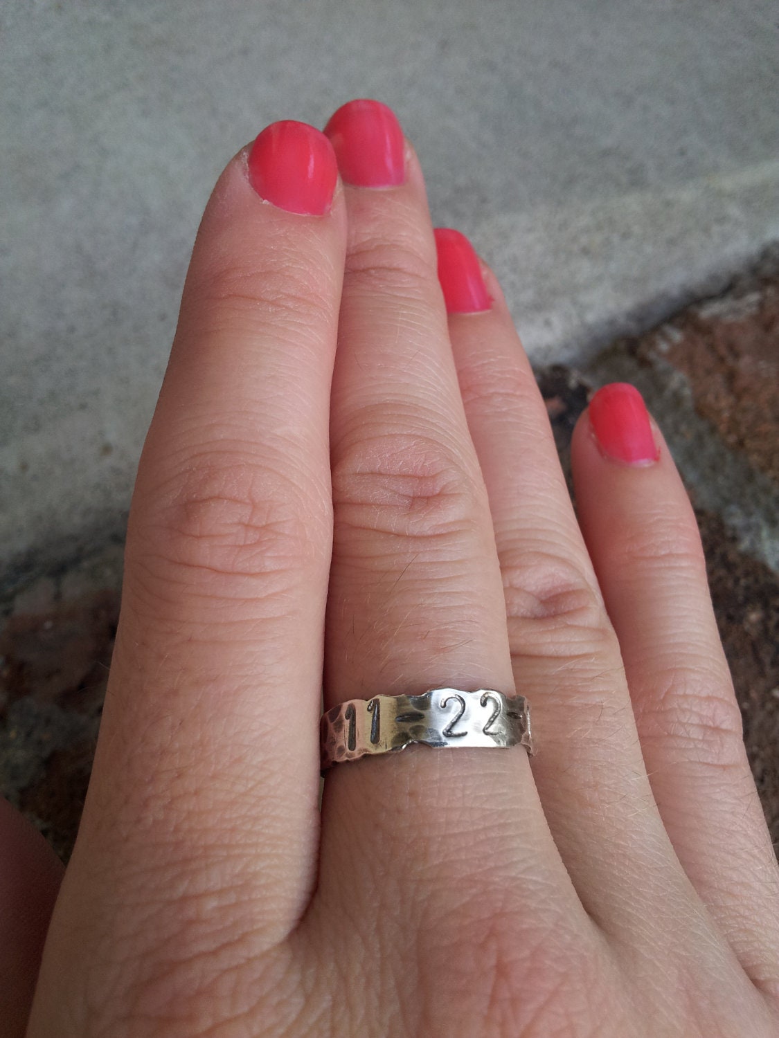 Anniversary Ring - Hand Stamped Custom Personalized Jewelry - Keepsake Gift