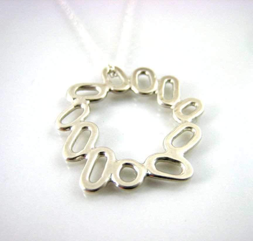 Handmade silver charm necklace, Unique handmade silver jewelry, Gift under 50, Art silver jewelry