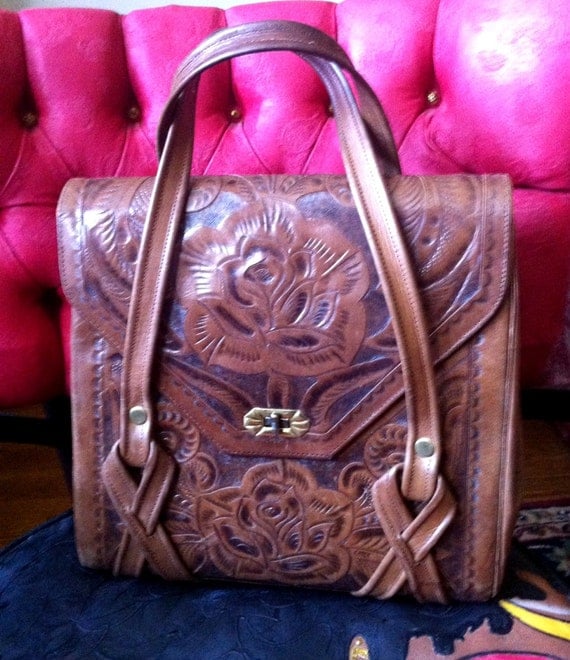 Beautiful Tooled Leather Bag