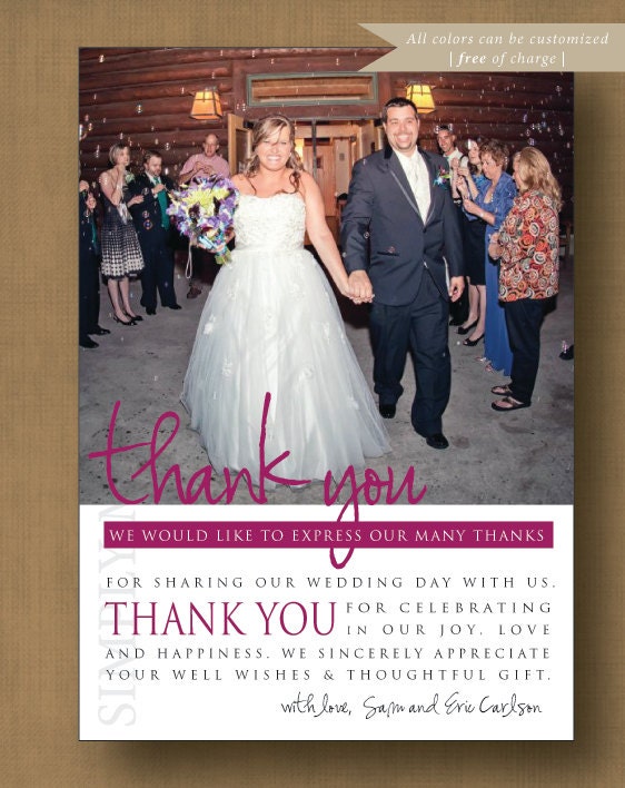 modern thank you card one-sided PRINTABLE by SimplyModernDesignx