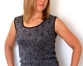 Vintage Top - Silver and Black Dorothy Perkins Sweater