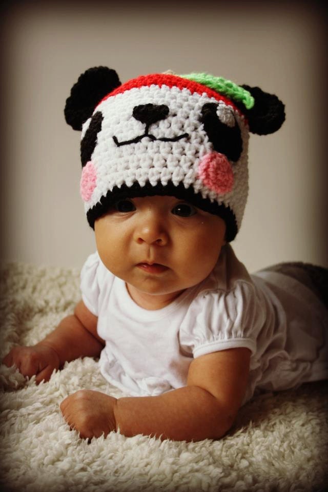 Panda Bear Hat Pattern - Crochet Pattern 11 - Beanie and Earflap Pattern - us.  You will need Adobe to read this pattern, it can be downloaded free online at.