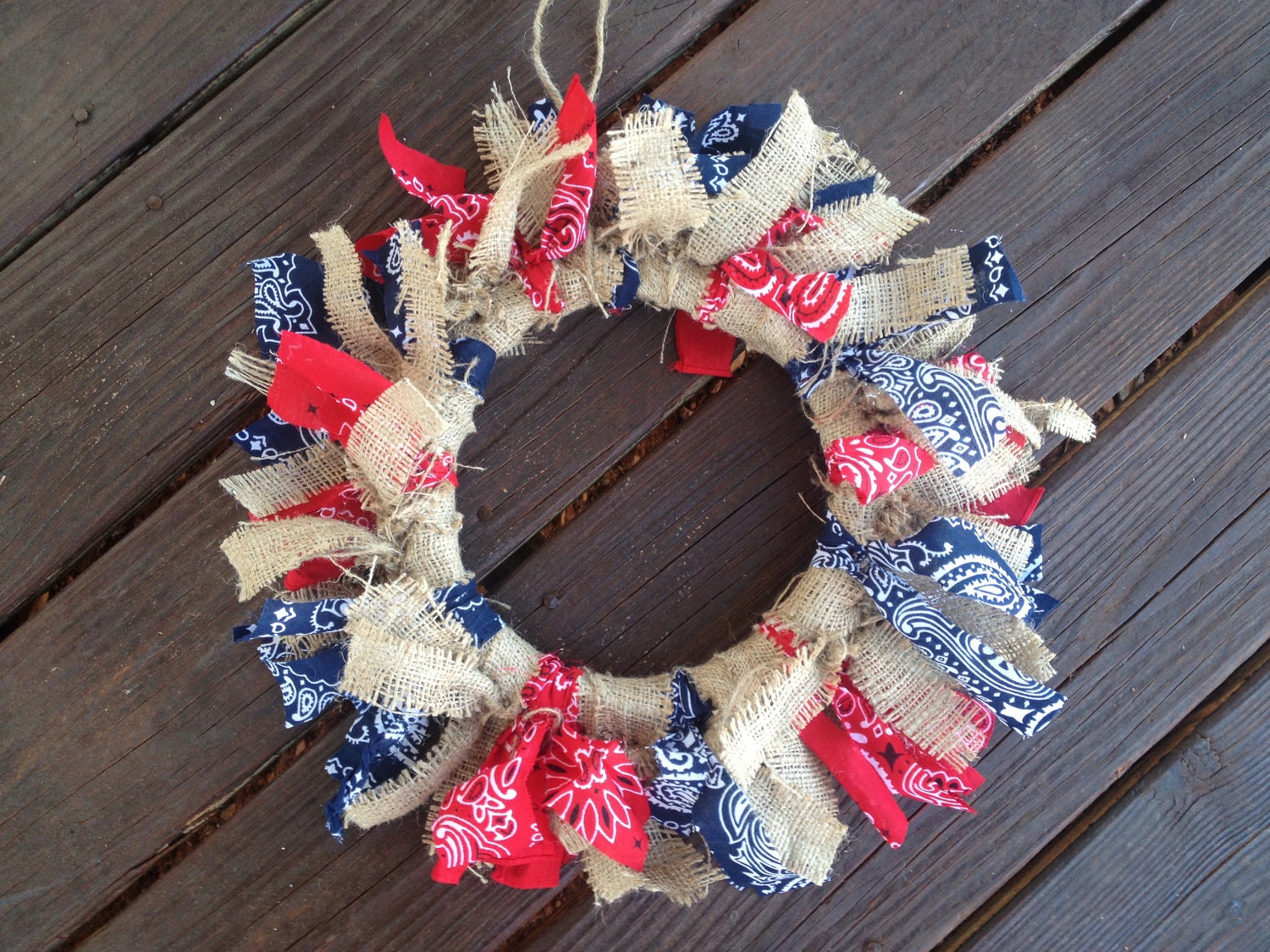 Cowboy Bandana Wreath Rustic Home Decor by CountryBarnBabe