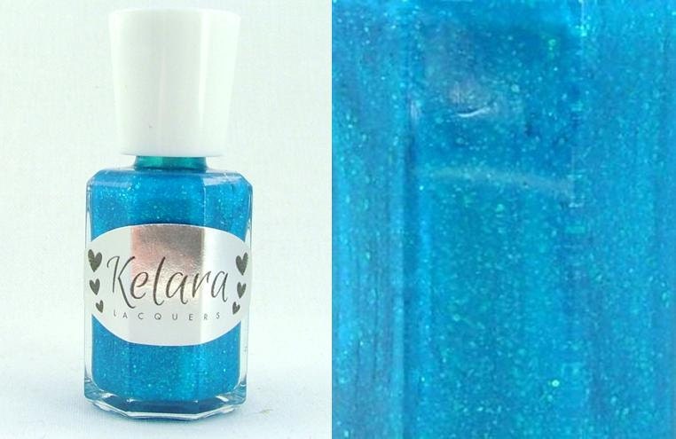 Seaside Full Size Nail Polish - Blue Green Holographic Glitter