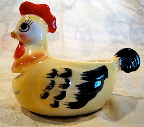 Ceramic Chicken Egg Separator Vintage by SexyTrashVintage on Etsy