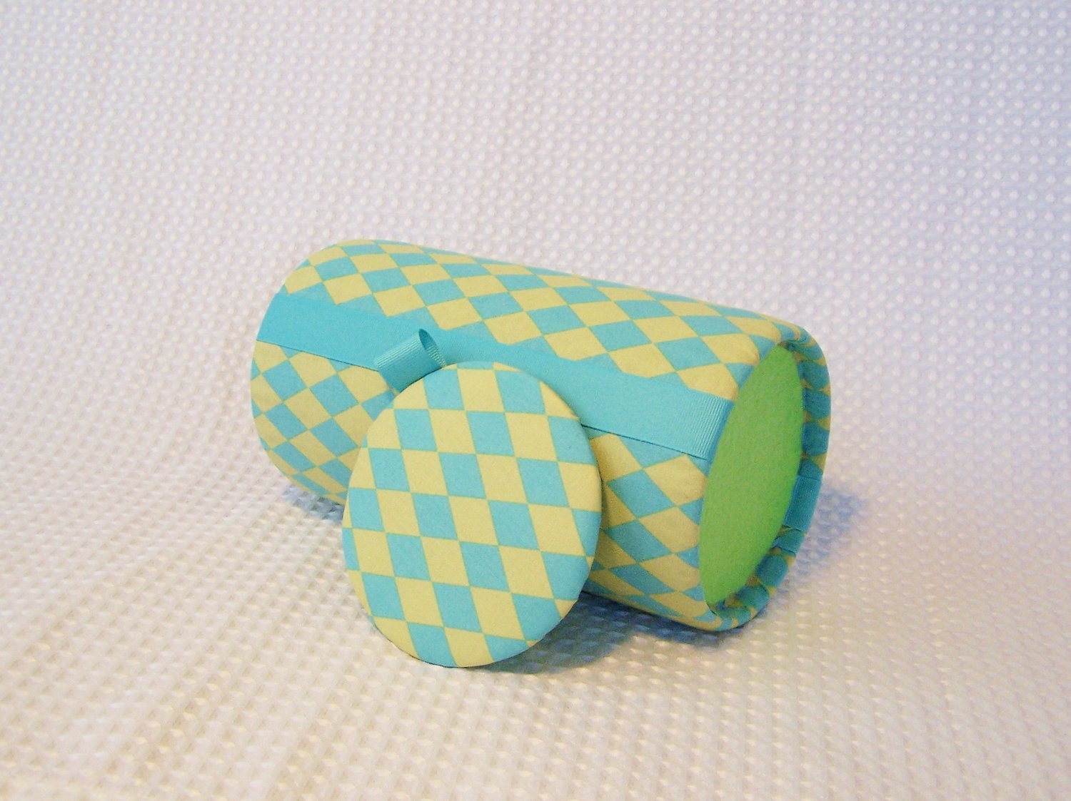 Headband Display. Hair Accessory Organizer. Jester. Harlequin. Turquoise Blue. Lime Green. LIMITED DESIGN
