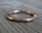 Twig Band, Rose Gold, 2mm wide