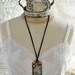 ORIGINAL Small  Silver Spoon Center Pendant Buck Stitched Vintage Tooled Leather Bucking Bronc Silver Concho -Let Er Buck-