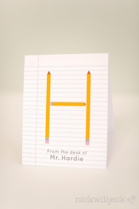 Printable Teacher's Personalized Stationery Gift Set - PDF Il_570xn