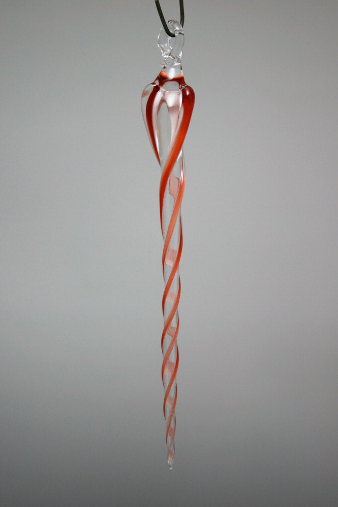 glass icicle ornament suncatcher by msrstudio on etsy glass icicle ornament suncatcher by msrstudio on etsy