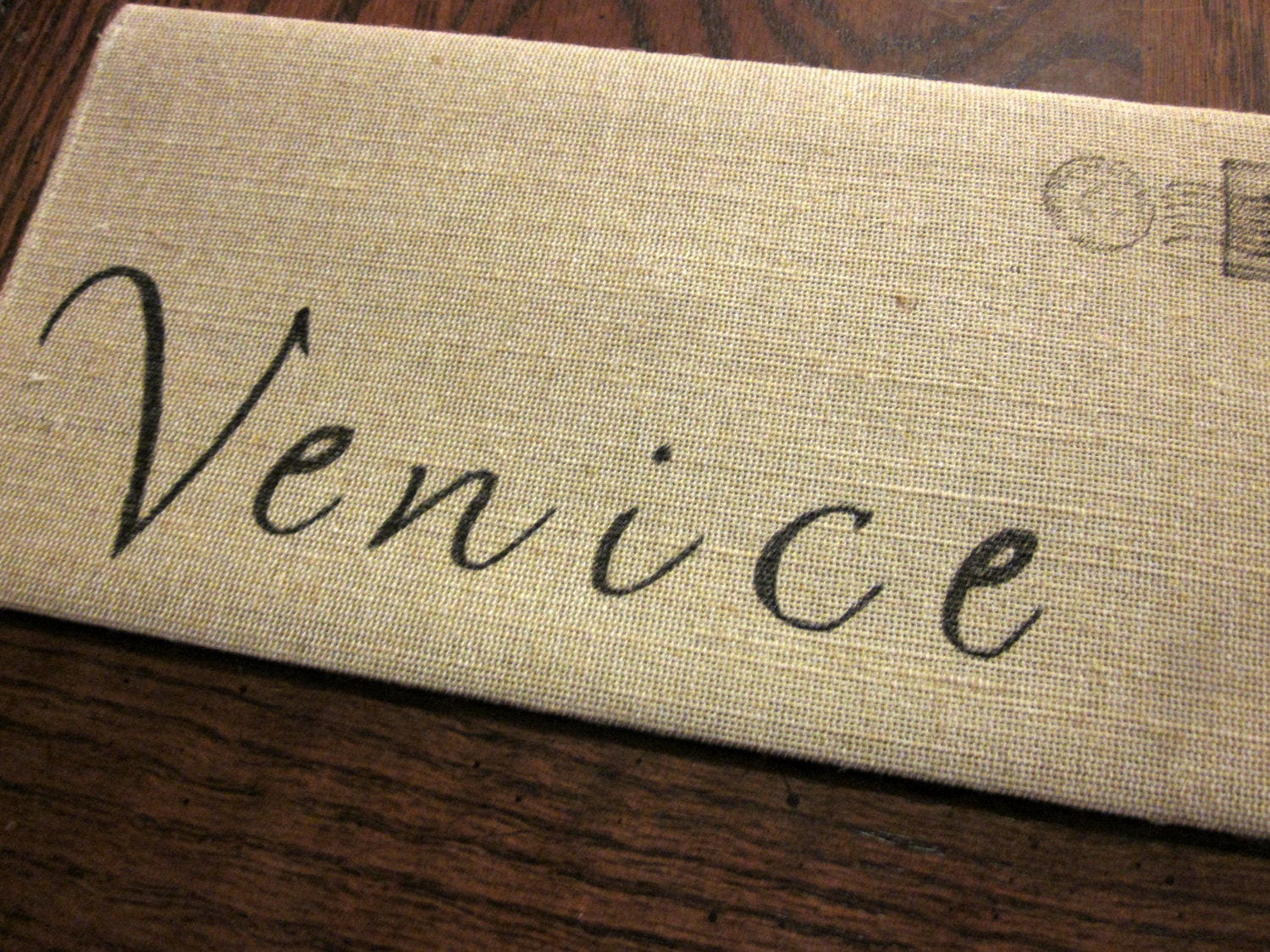Venice Cotton Canvas Envelope Clutch Bag   City Bag Purse