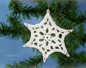 Crochet Pattern Happy Crochet Snowflake/Star Ornament