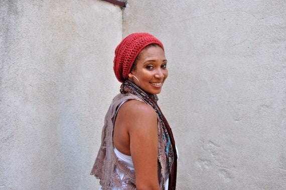 Crochet Slouchy Beanie Unisex Crochet Hat