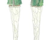 August 9, 2012 (Earthly Delight 3) - original ink, gouache, and watercolor drawing