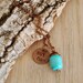 turquoise yoga necklace - sat nam charm - yoga jewelry