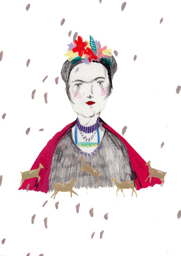 Frida Kahlo. Limited edition art prints. Illustration. Wall decor.