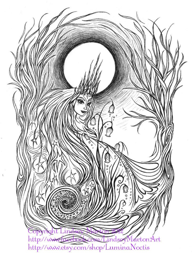 Sleeve or Backpiece- Custom Hand Drawn Tattoo Design- Size Large